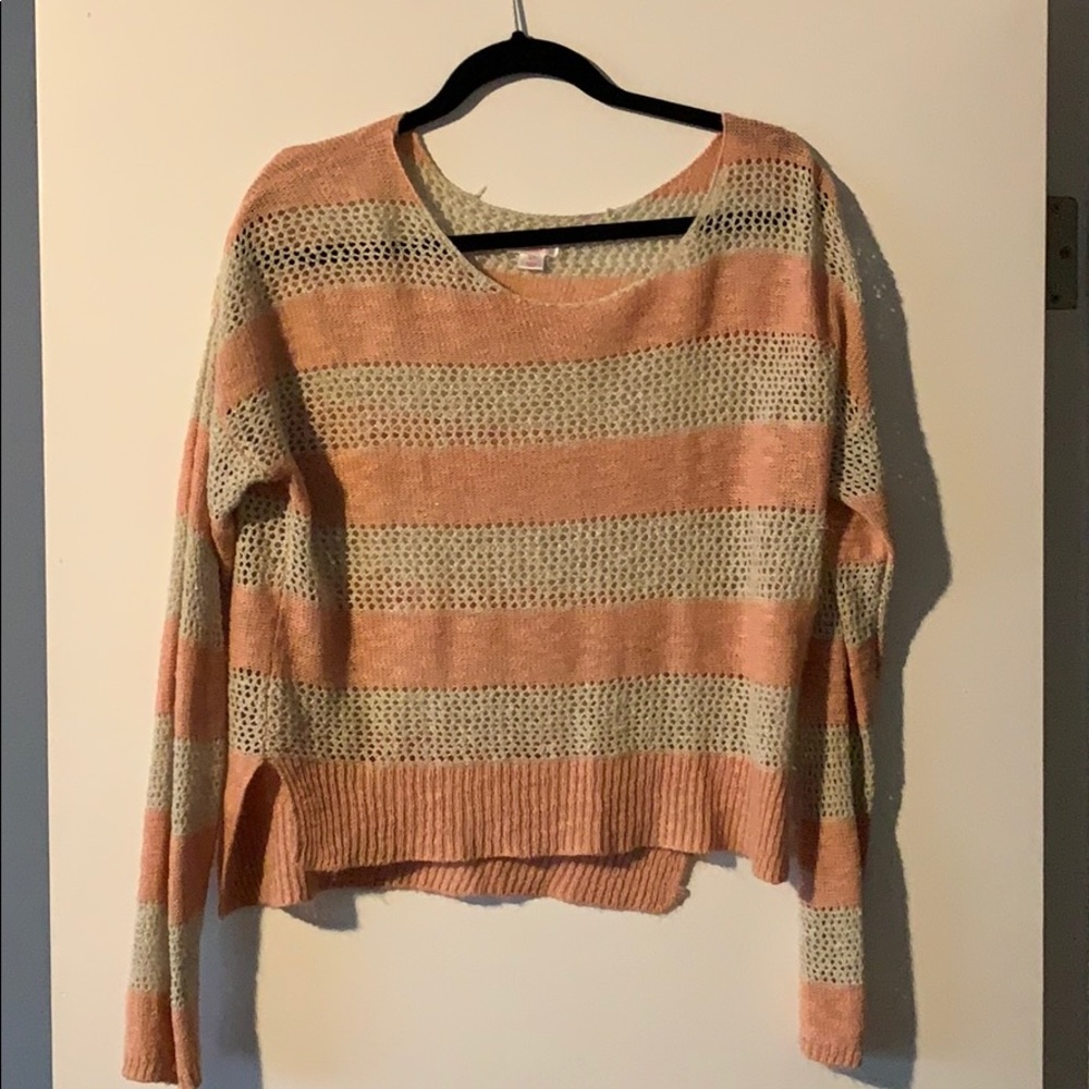 Cream and pink sweater